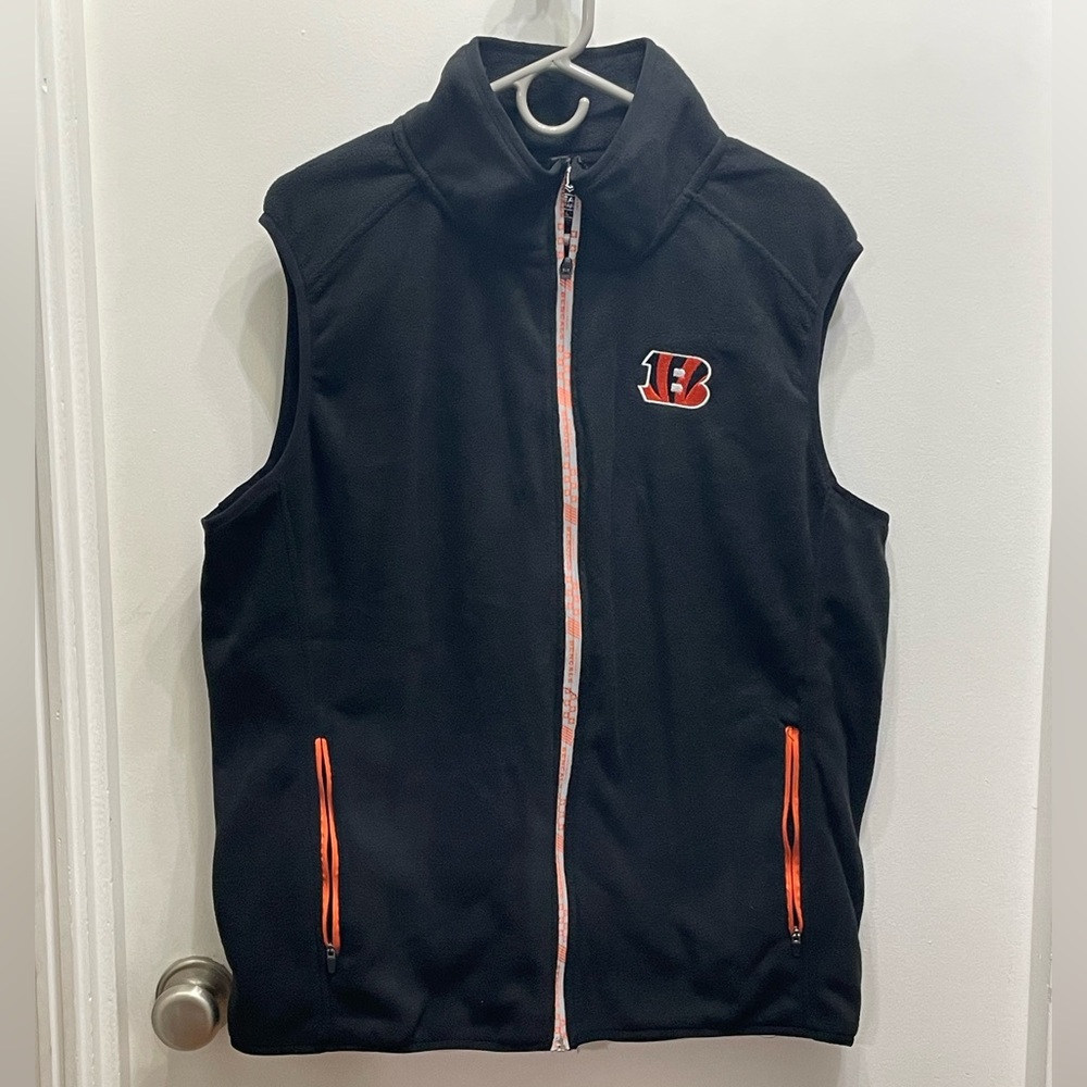 Cincinnati Bengals zip fleece vest NFL Large